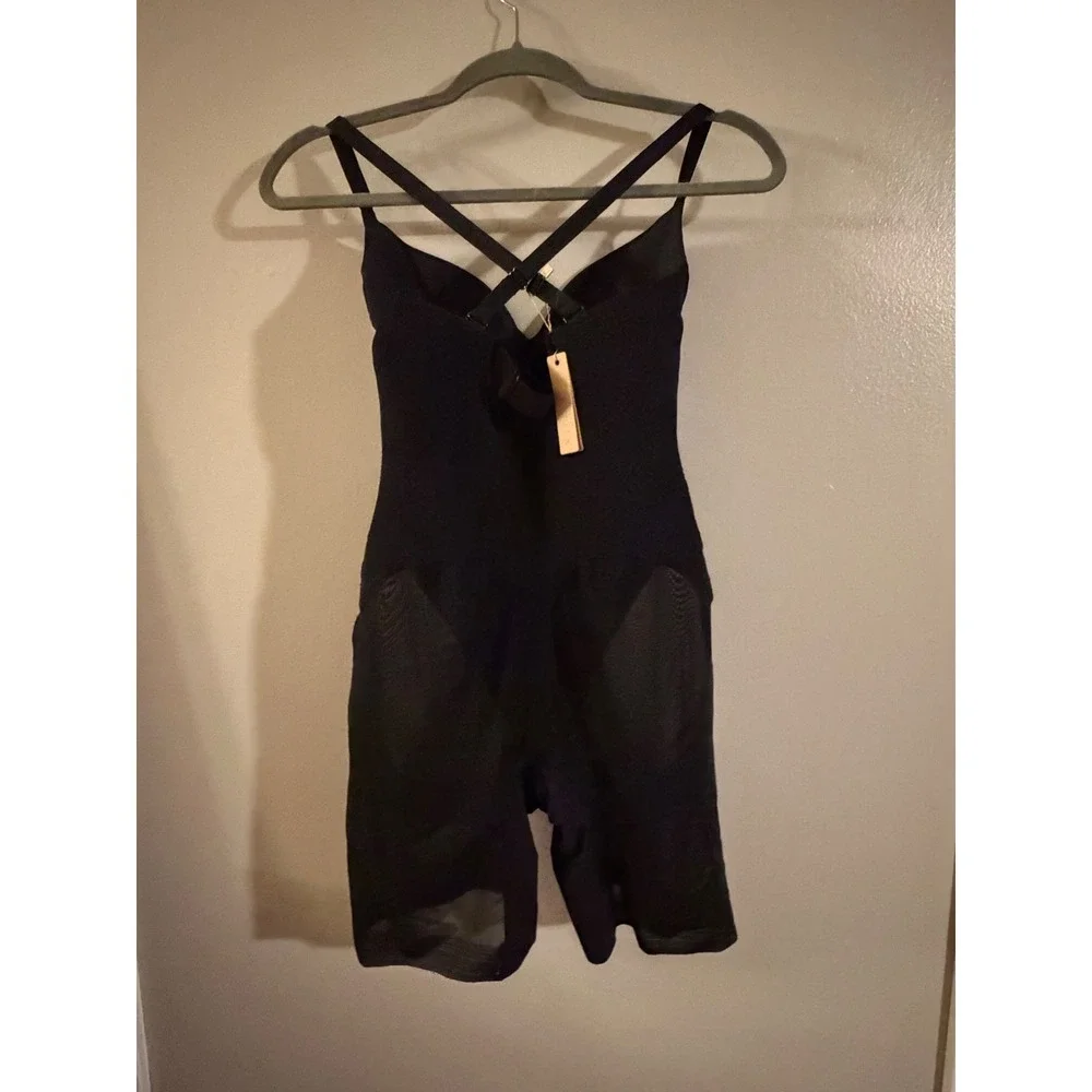 Shapellx PowerConceal Full Body Tummy Control Shapewear Bodysuit Black Small NWT